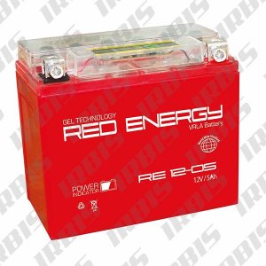 Аккумуляторная батарея 12V5Ah (114х70х106) (гелевая, необслуж.) RED ENERGY